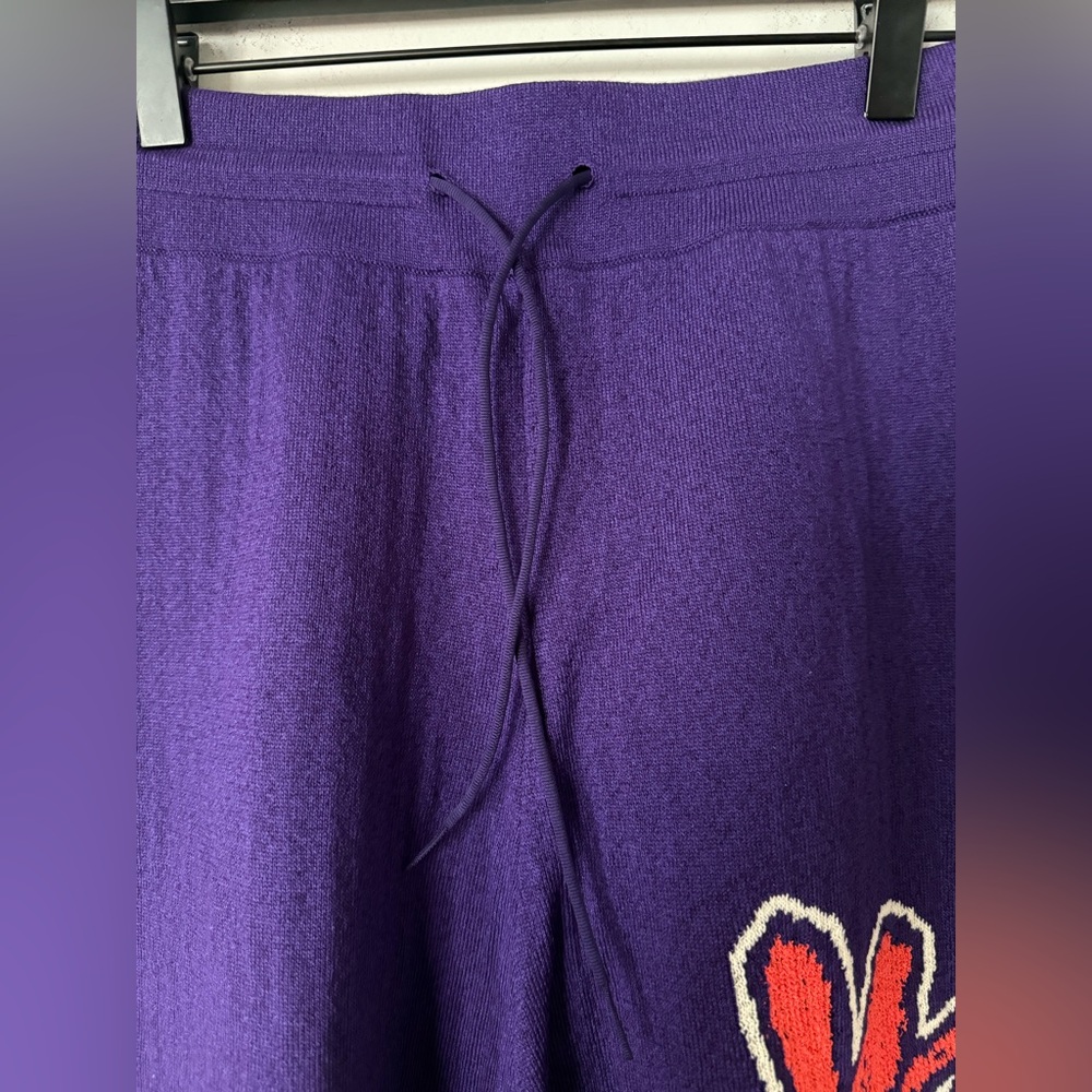 NWT Y-3 Yohji Yamamoto Knit Logo Shorts in Purple - Picture 4 of 14
